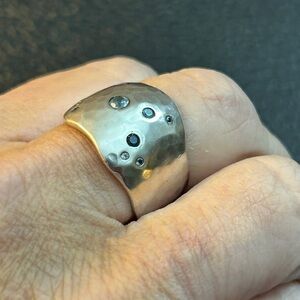 Silpada Unique Sterling Silver Ring with Gemstone Accents